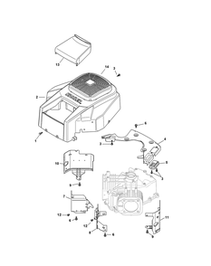 Kohler Sv715-3029 Blower Housing, Baffles And Rectifier Diagram and Parts List for Z-FORCES48 (17AF5BHB-17AF5BHB010-17AF5BHB056-17AF5BHB210)(2011) Cub Cadet Lawn Tractor